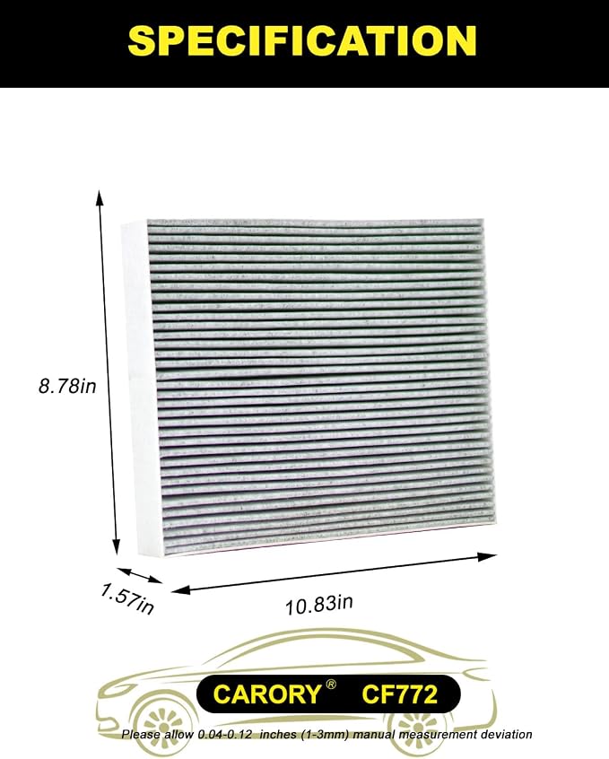 CARORY Cabin Air Filter w/Activated Carbon - Image 2
