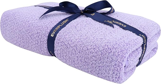 Everplush Diamond Collection Oversized Bath Towel – 1 Pieces, Super Soft & Highly Absorbent, Quick-Drying, Extra Large & Thick. Perfect for Bathroom, Pool, Swimming Use (Lavender, 30" x 56" 1PK)