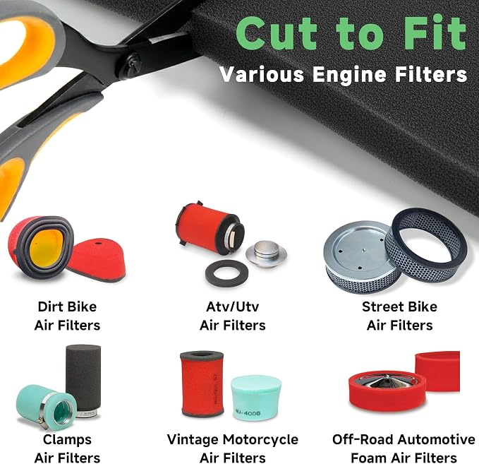 Washable Foam Filter Material for Uni Filter BF-1 BF1, 65-PPI Motorcycle Foam - Image 5