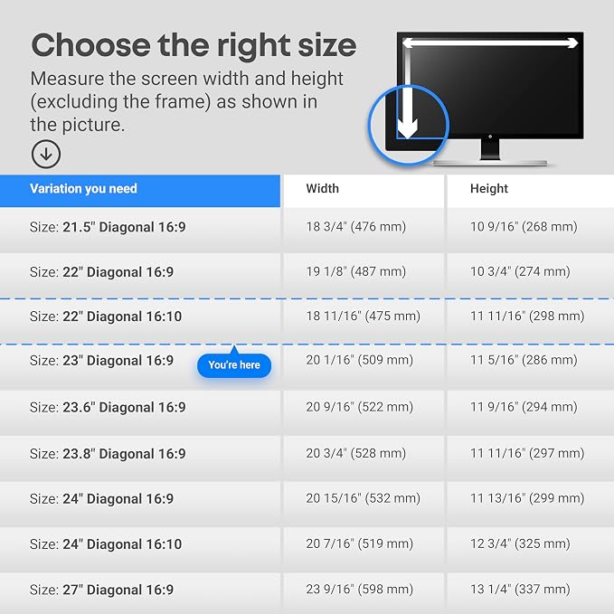 VINTEZ 22 inch Blue Light Blocking Screen Protector Panel - Image 6