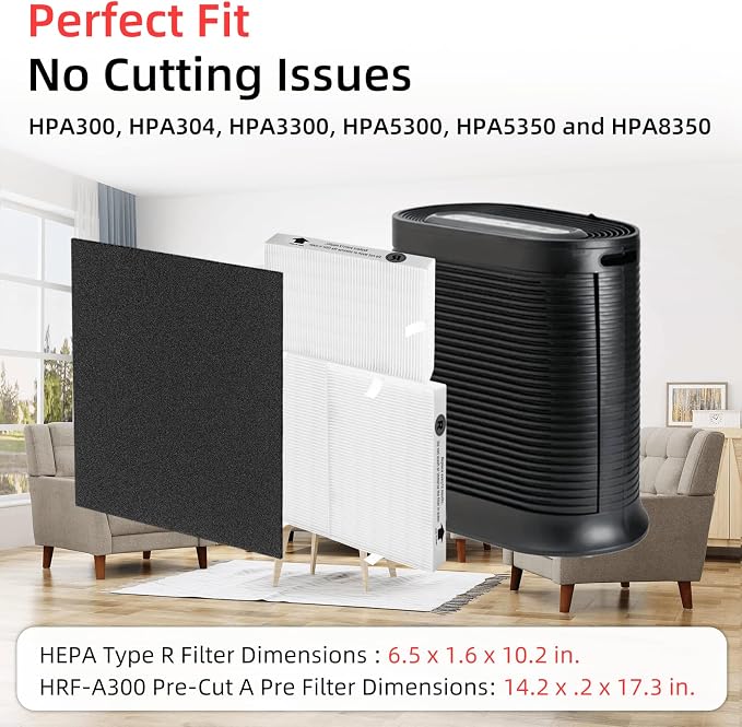 HPA300 HEPA Filter Replacement for Honeywell Air Purifier 3 HEPA R Filters and - Image 4