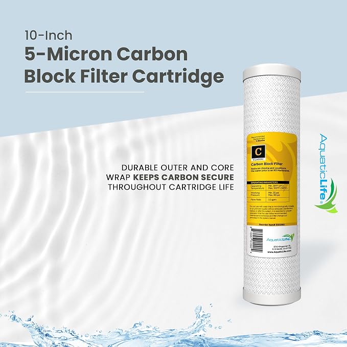 Aquatic Life 10-Inch Pre Carbon Block Replacement Filter Cartridge - Image 2