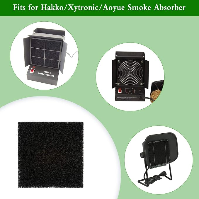 10 Pack Smoke Fume Absorber Filter, Activated Carbon Solder Fume Extractor - Image 4