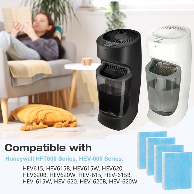 HFT600 Humidifier Wick Filter, for Honeywell Top Fill Tower Humidifier HEV615 - Image 2