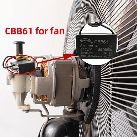 CBB61 Capacitor 8uf 250V AC Ceiling Fan 2 Wire 50/60Hz - Image 4