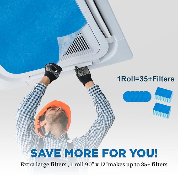 Air Vent Filters Roll, MERV 8 Triple Vent Filter Kit - Image 7