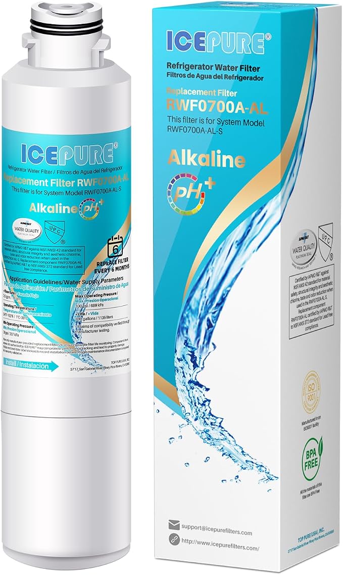ICEPURE Alkaline DA29-00020B Refrigerator Water Filter Replacement by ICEPURE