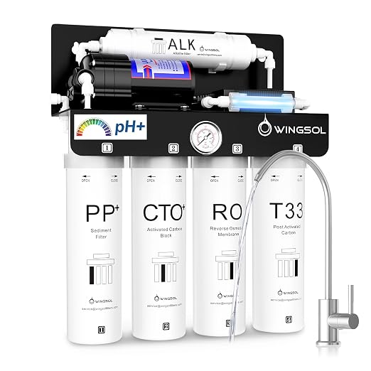 WINGSOL Reverse Osmosis Water Filter, Mineral Alkaline UV Space-Saving Tankless by WINGSOL