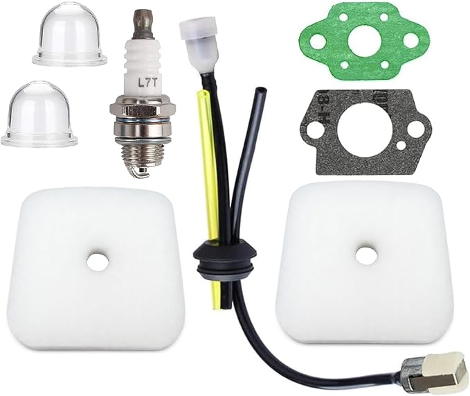 2 PCS Air Filter and Fuel Line Primer Bulb Repower Kit by Unknown