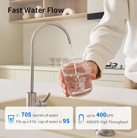 TOKIT Reverse Osmosis Water Filter, U1 Alkaline Mineral Under Sink Water Filter - Image 8