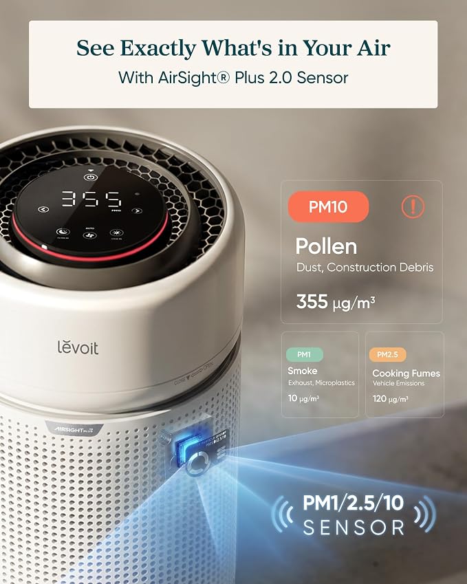 LEVOIT HEPA Air Purifier for Home Bedroom, Allergies Defense, Eleva 300X | - Image 3