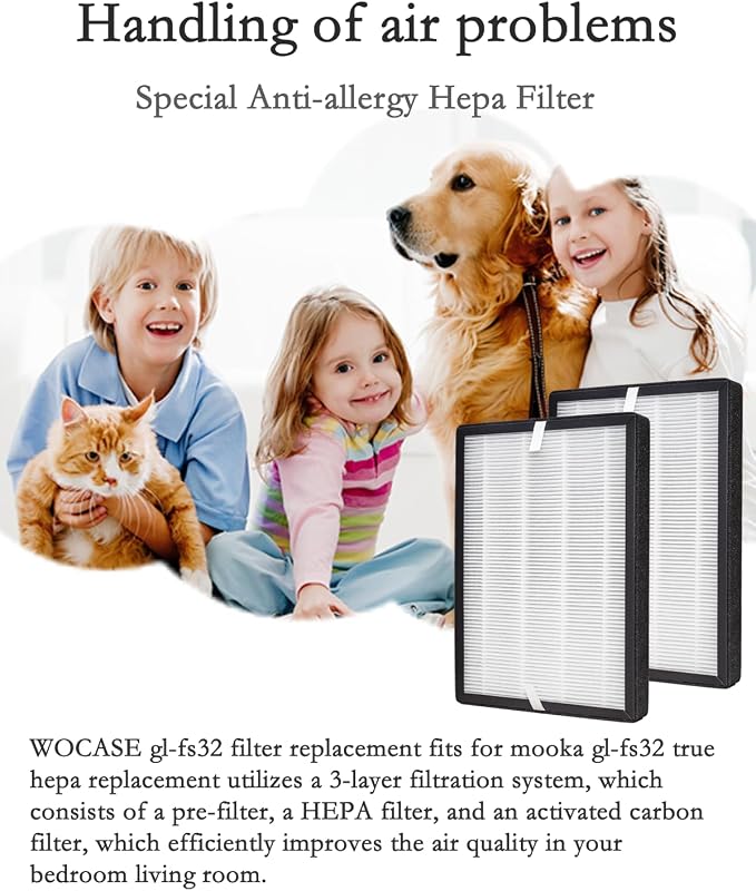 2-Pack GL-FS32 Replacement Filter, 3-in-1 H13 True HEPA Filtration Compatible - Image 5