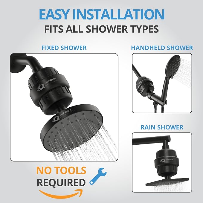 weAQUA Heavy Duty Shower Filter Family 2 PACK – 99% Removal - Image 7