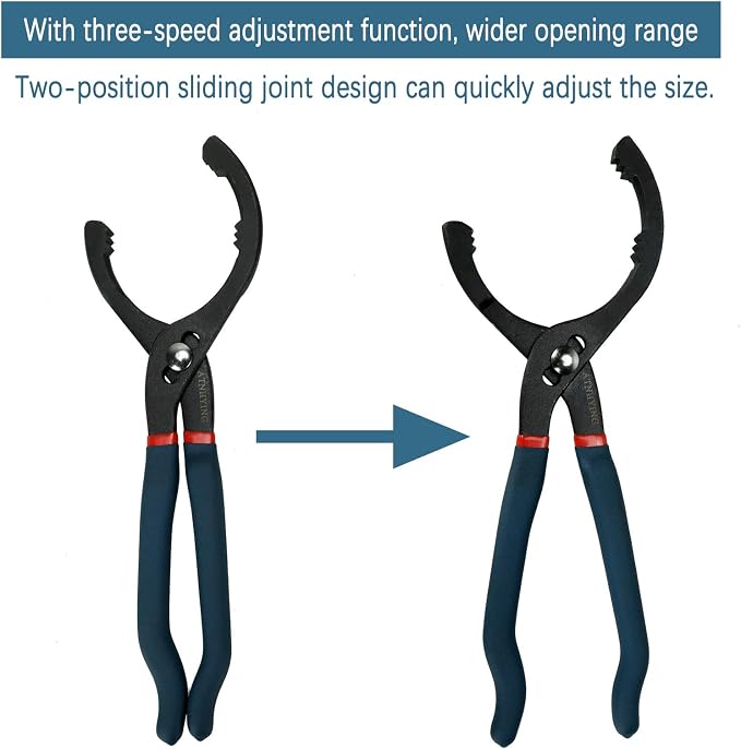 12" Oil Filter Pliers, Adjustable Oil Filter Wrench, Universal Oil Filter - Image 5