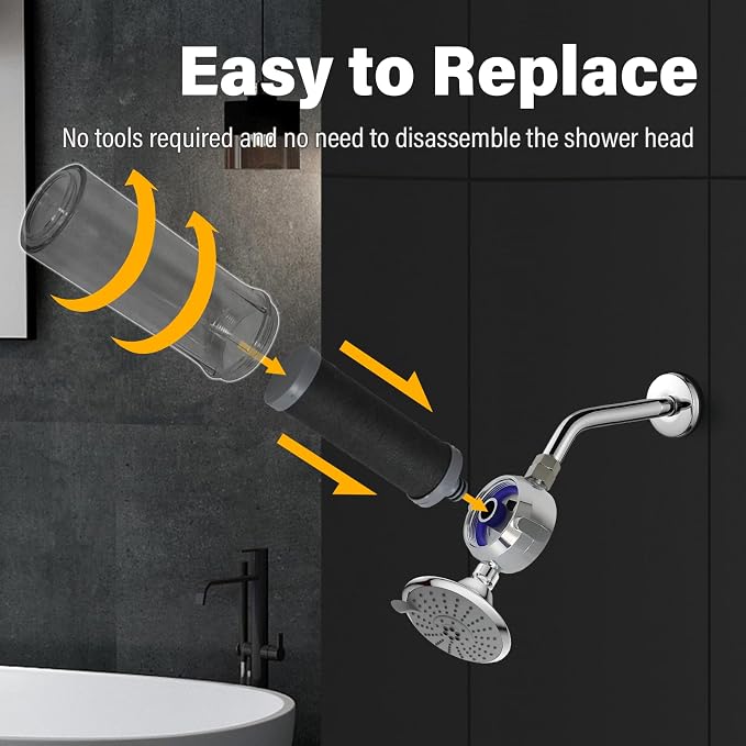 Carbon Shower Filter Cartridge 1PCS, Compatible - Image 3