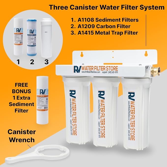 Enhanced RV Water Filter System – Triple Canister Filtration - Image 2