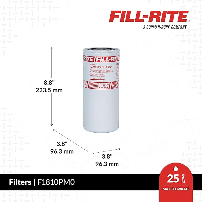 Fill-Rite F1810PM0 3/4" 18 GPM 10 Micron Particulate Spin-On Fuel Filter - Image 2
