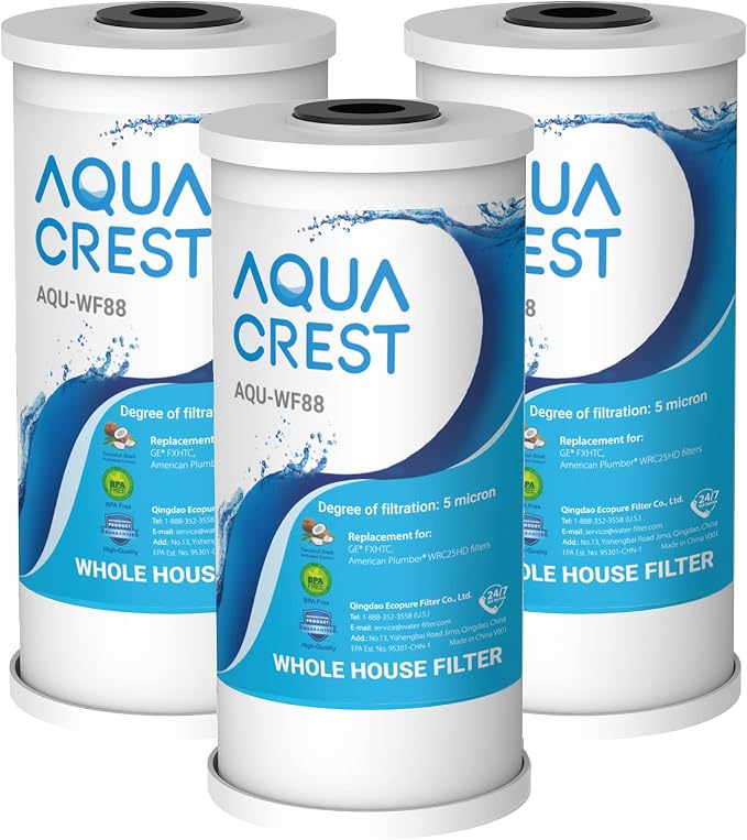 AQUA CREST FXHTC Whole House Water Filter, Well Water Filter Replacement by AQUACREST