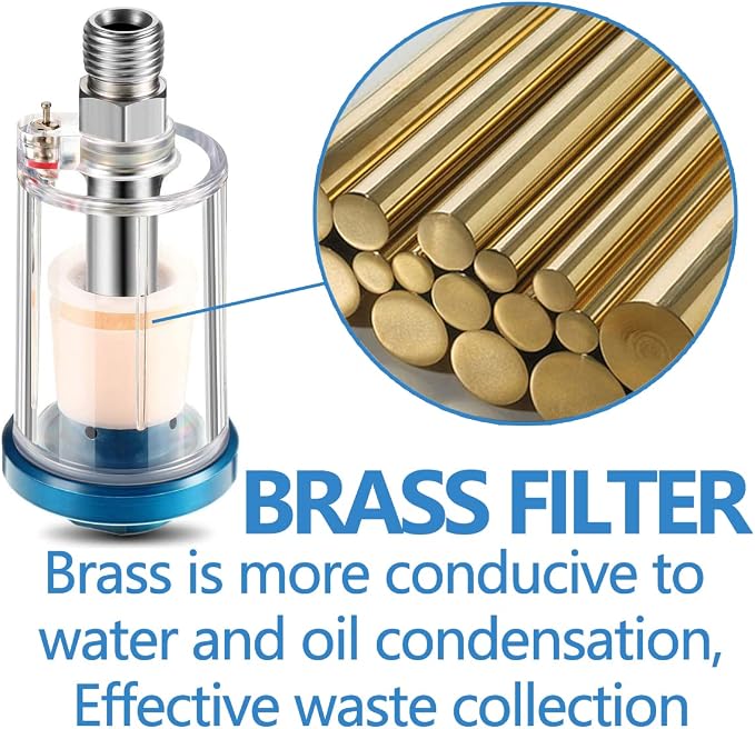 3 Pcs Mini in-Line Air Filter Water Oil Separator - Image 2