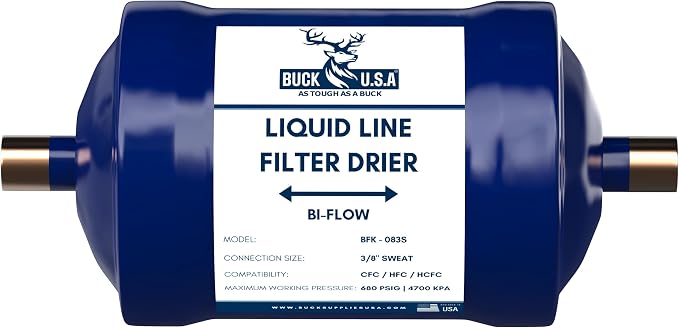 2 Pack Buck Bi-Flow Refrigerant Liquid Line Filter Drier 3/8" ODF Sweat BFK-083S - Image 8