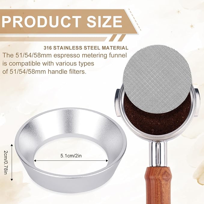 51mm 12 Magnetic Dosing Funnel, Espresso Dosing Funnel Aluminum Magnetic - Image 2