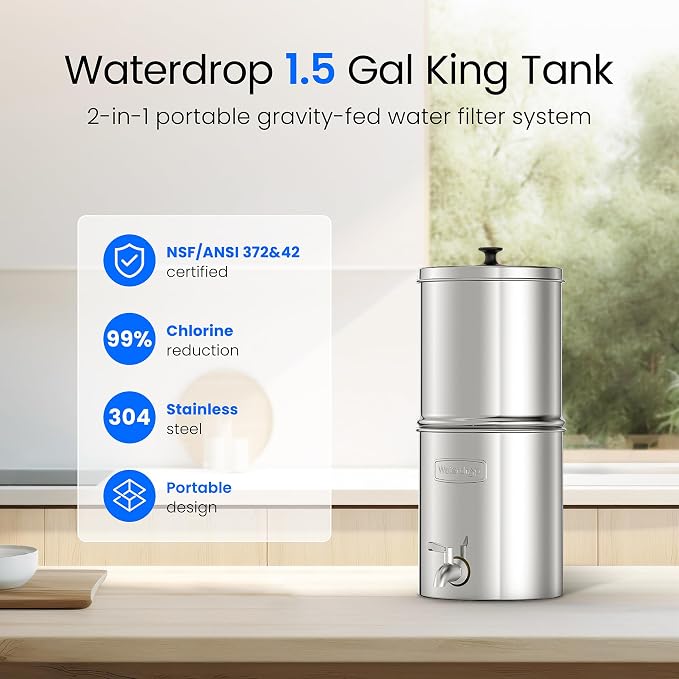 Waterdrop 1.5 Gallon Countertop Water Filtration System, NSF/ANSI 42&372 - Image 4