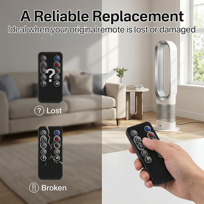 Replacement Remote Control for Dyson AM09 Hot+Cool Fan Heater, Compatible - Image 3