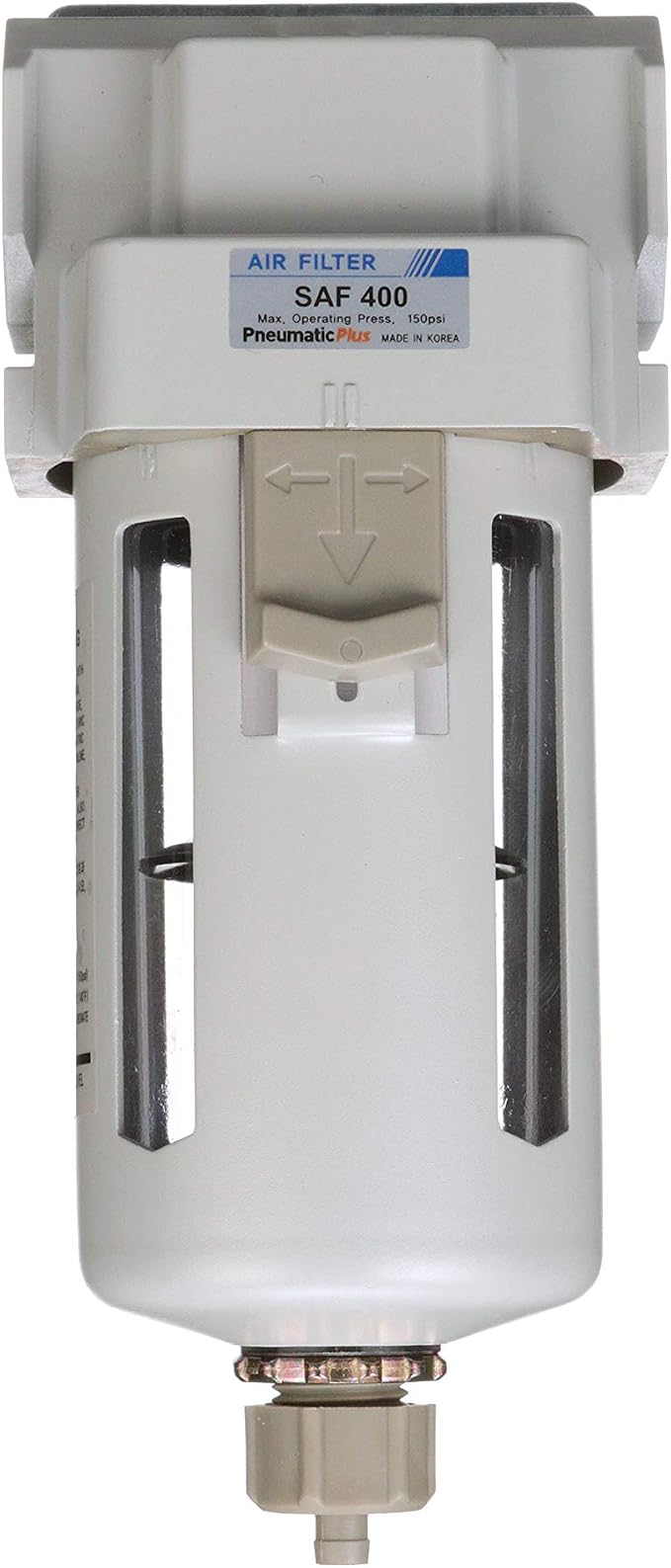 PneumaticPlus SAF400-N04B Compressed Air Particulate Filter 1/2" NPT, 10 Micron - Image 2