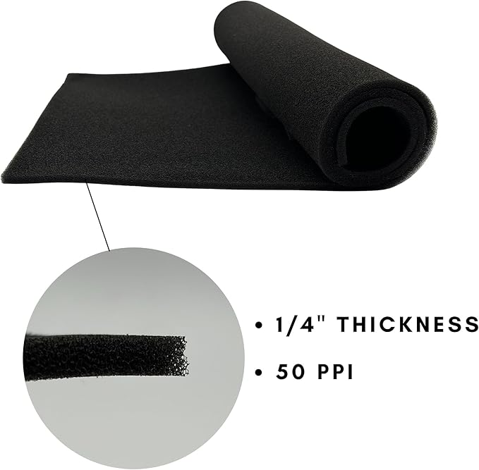 Window Air Conditioner Filter 1/4 inch 50PPI Cut To Fit AC Foam Replacement - Image 3