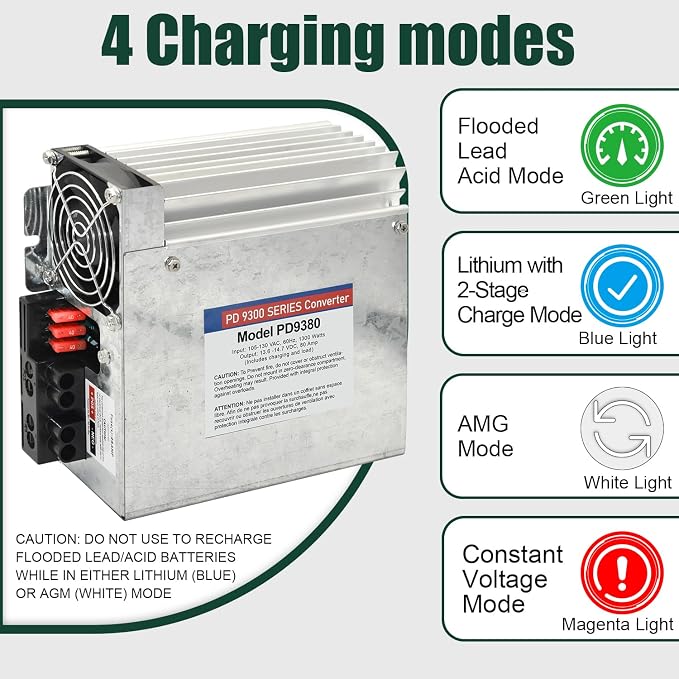 PD9380 Power Converter replacement-9300 Series Converter, 80Amp 120V to 12V RV - Image 4