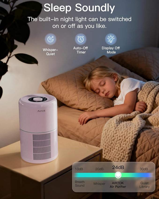 2 Pack Air Purifier for Home Bedroom - Image 3
