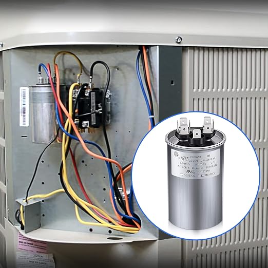 45/7.5 MFD uF 370/440V CBB65 Dual Run Round Capacitor - Image 7