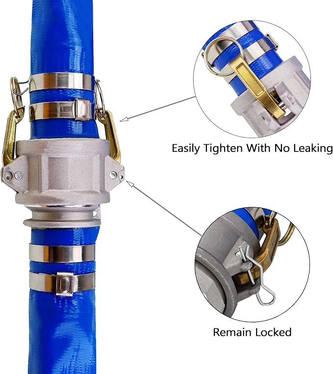 DAVCO 3" ID × 50 ft Pool Backwash Hose, Heavy Duty Reinforced Blue PVC Lay Flat - Image 5