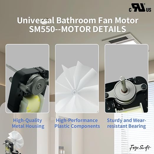 SM550 Universal Bathroom Vent Exhaust Fan Motor Replacement Kit SM550 Compatible - Image 5
