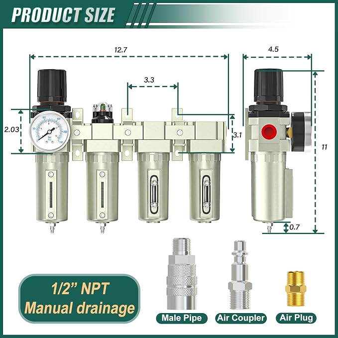 Industrial Grade 4-Stage Air Drying System, 1/2" NPT - Image 2