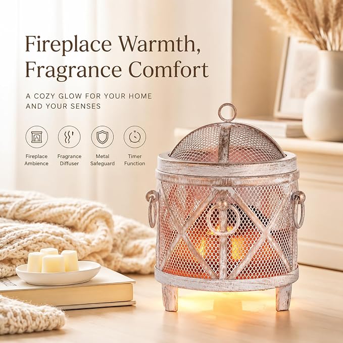 Dicimi Vintage Fireplace Wax Warmer – Electric Warmer - Image 2
