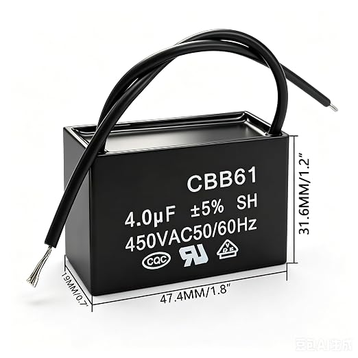 Twidec/2Pcs CBB61 Ceiling Fan Capacitor 450V AC 50/60Hz Run Capacitor 2-Wire - Image 4
