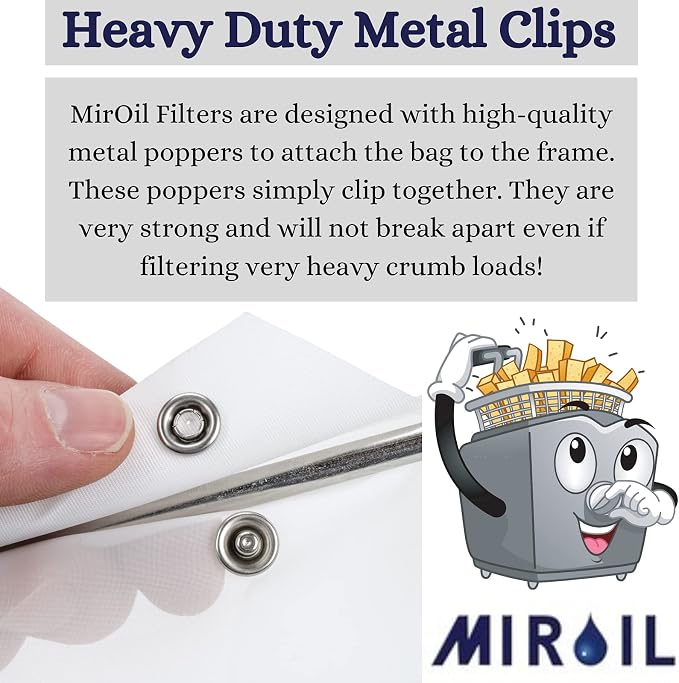 MirOil RB6PS EZ Flow Deep Fryer Oil Filter Bag – Reusable Grease Strainer to - Image 6