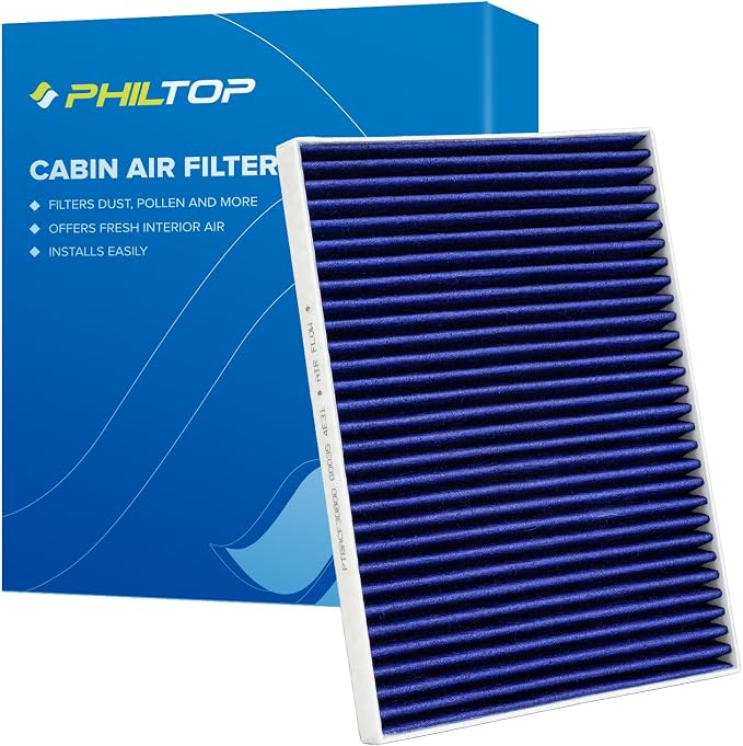 PHILTOP Premium HEPA Cabin Air Filter w/Dual Activated Carbon, Compatible by PHILTOP