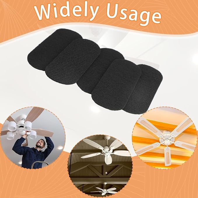 KIMISS 10pcs Ceiling Fan Filters, Coconut Shell Carbon Filter, Easy Stick - Image 2