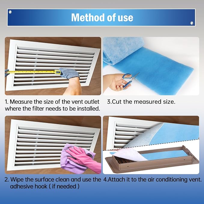 MERV 8 Triple Air Vent Filter, HVAC Vent, Compression Packing - Image 6