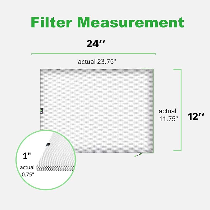Reair 12x24x1 Extra Replacement Filter without Frame, Washable and Reusable Air - Image 6