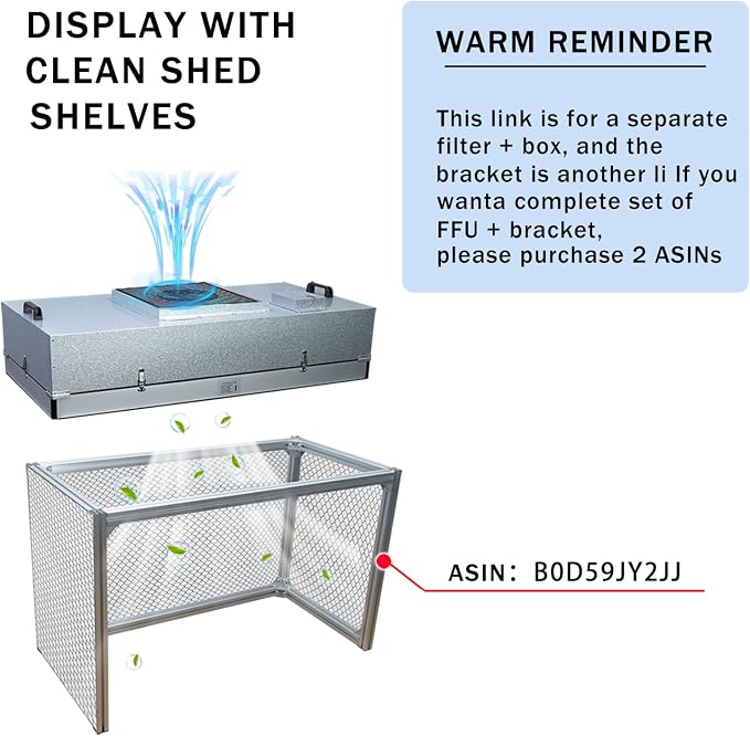 HEPA H14-Filter Laminar Flow Hood Updated FanFilter Unit（Include HEPA - Image 7