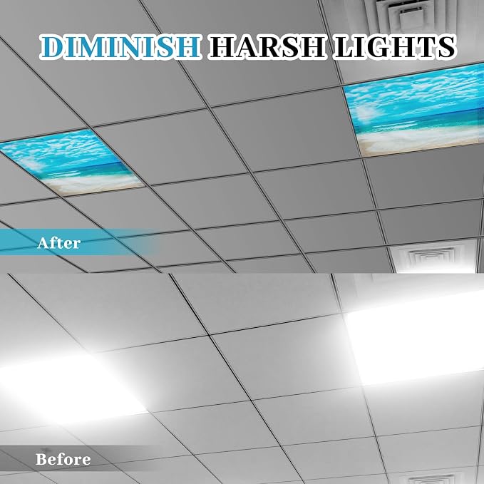 VIHOSE 4 Pcs 2 x 2 Feet Fluorescent Light Covers - Image 3