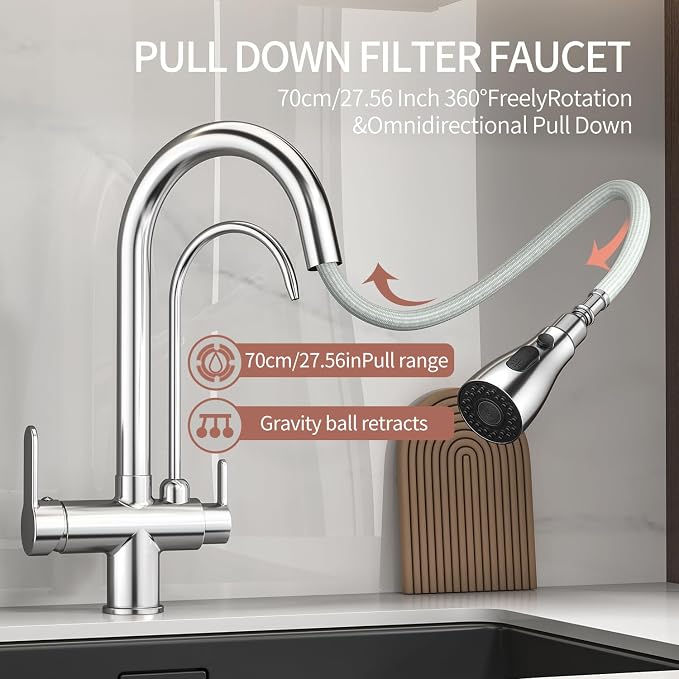 Kitchen Sink Faucet with Pull - Image 7
