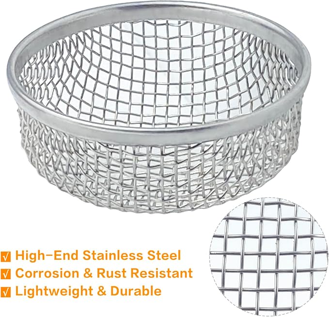 2 Pack RV Flying Insect Screen Furnace Vent Cover Bug Screens, 2.8 x 1.3 Inch - Image 3