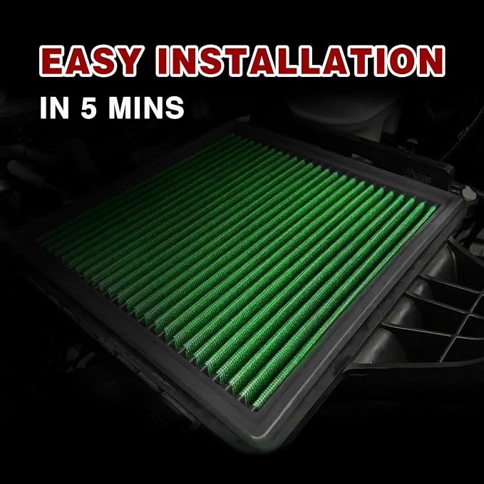 High Performance Engine Air Filter Washable & Reusable Increase Power Compatible - Image 3