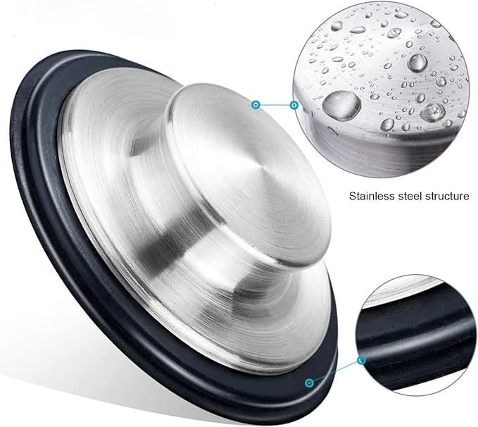 Kitchen Sink Stopper, Odorless Sink Plug Cover, Stainless Steel Garbage - Image 3