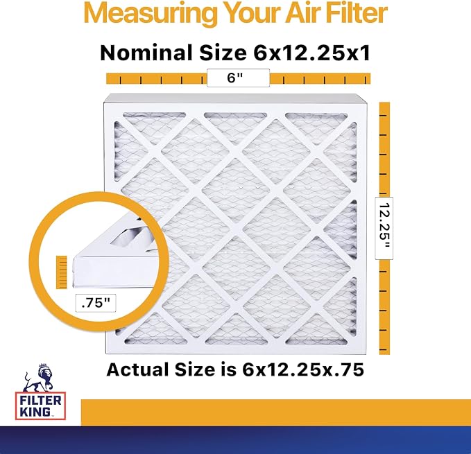 Filter King 6x12.25x1 Air Filter | 4-PACK | MERV 13 HVAC Pleated A/C Furnace - Image 2