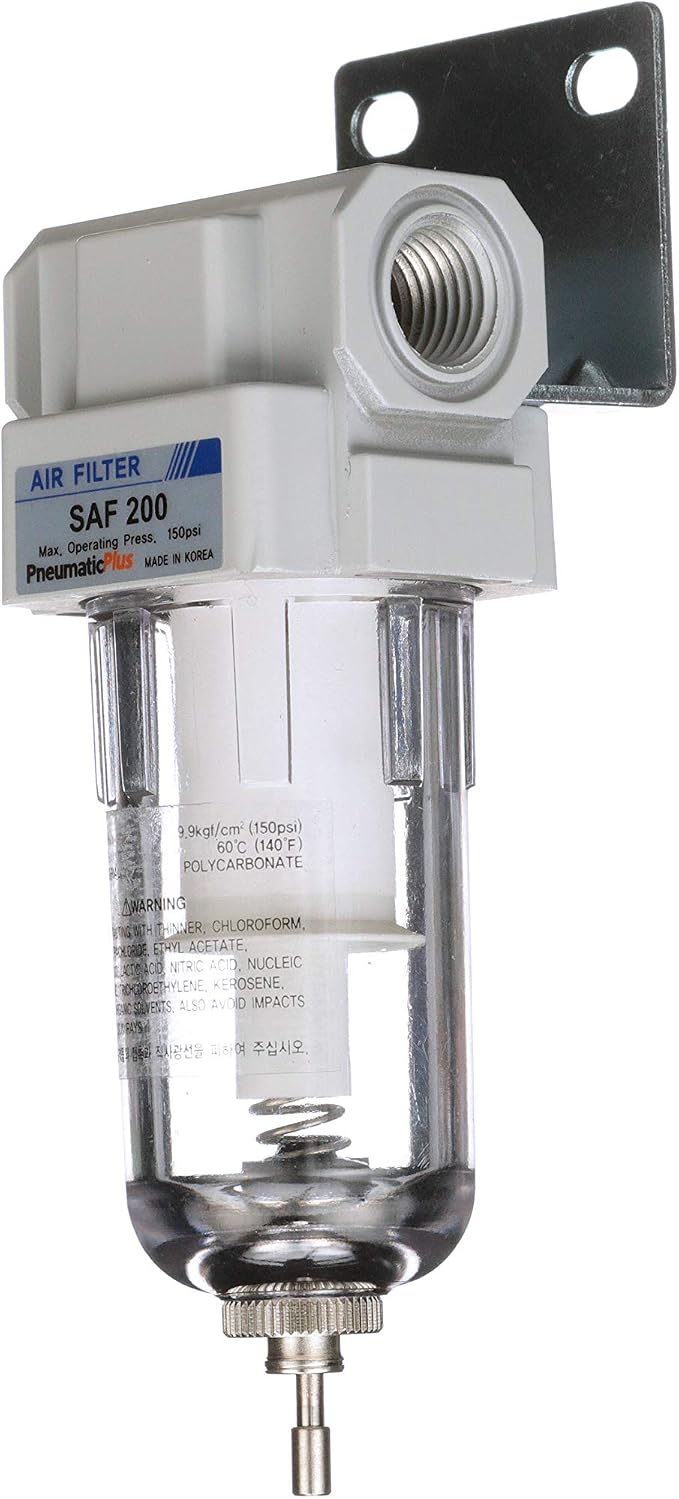 PneumaticPlus SAF200-N02B Miniature Compressed Air Particulate Filter 1/4" NPT - Image 3